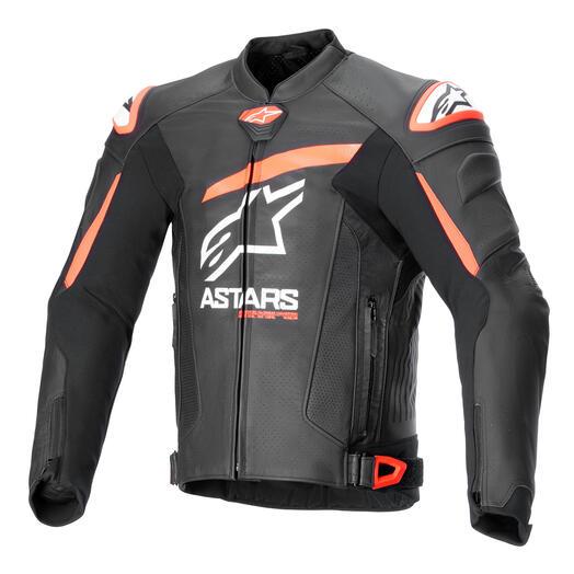 ALPINESTARS GP Plus R v4 Airflow Leather Jacket - Black/Red Fluo/White 1