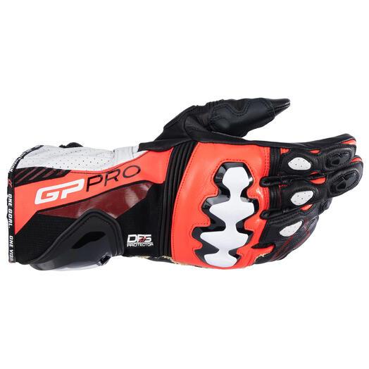 ALPINESTARS GP Pro RS4 Gloves - Black/Red Fluo/White 1