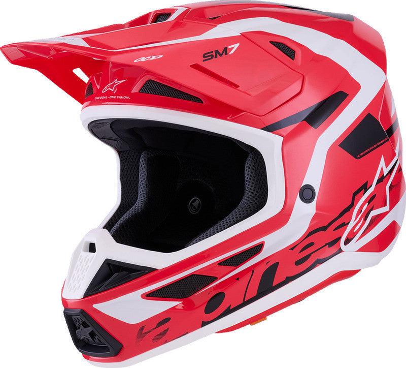 Alpinestars SM7 Helmet - Deed - Gloss Red/Black/White 1