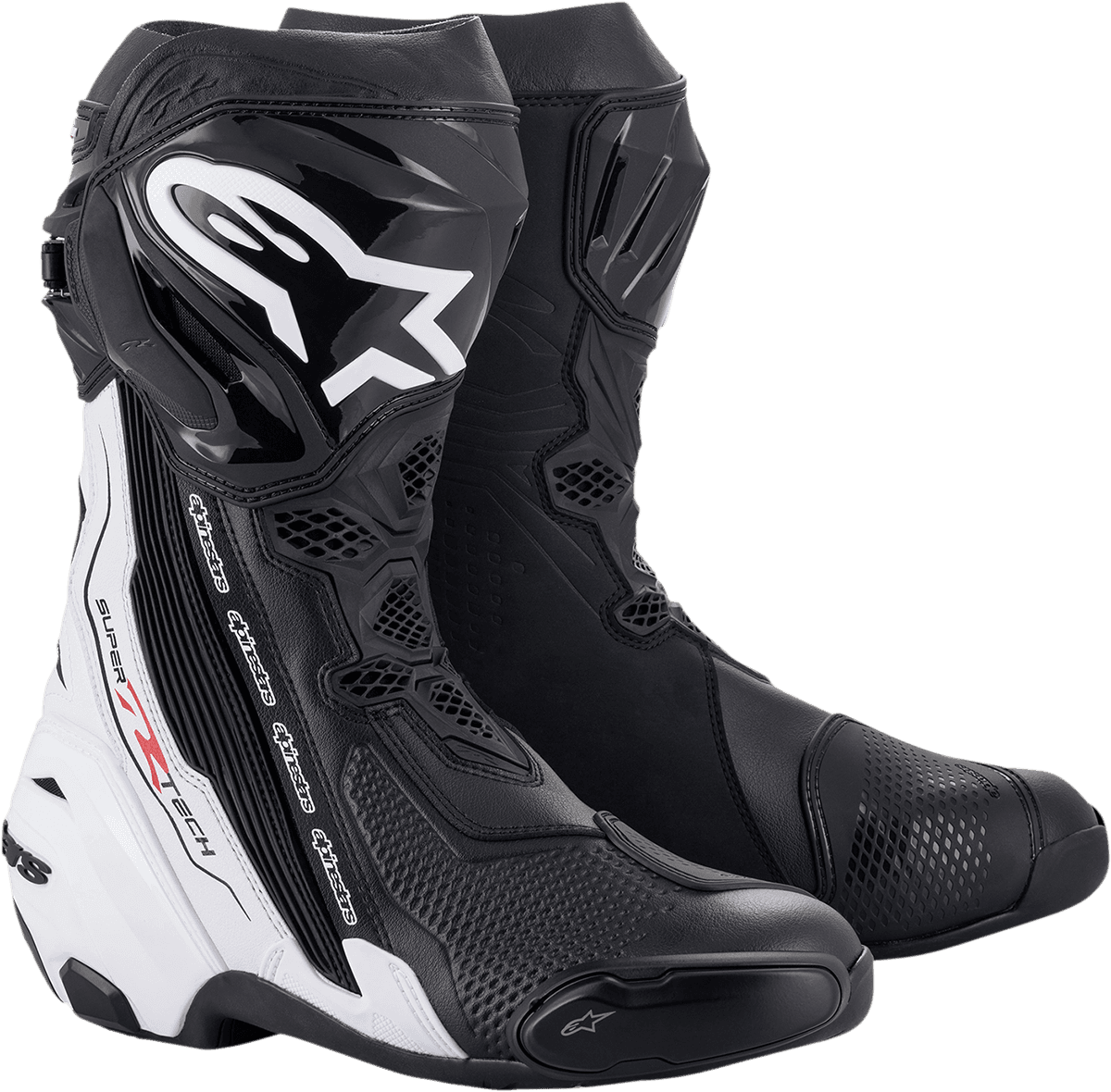 Alpinestars Supertech R Boots – Black/White 1