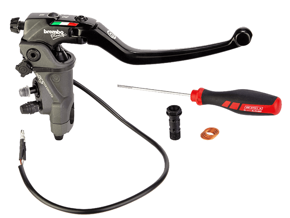 Brembo 19 RCS Corsa Corta Brake Master Cylinder w/ Folding Lever (for 7/8" Bar) 1