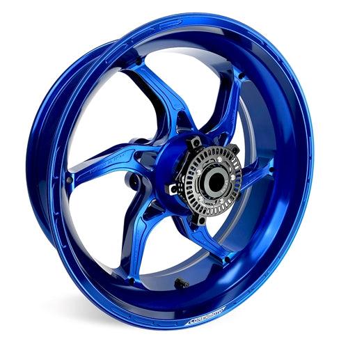 Gloss Blue Apex-6 Kawasaki ZX10 2016-2025 Forged Core Moto wheels 1