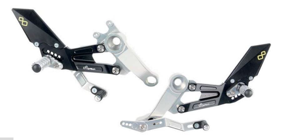 Lightech - Fixed Footpegs - Aprilia RS660 (2020-2025) - Standard / Reverse Shift - FTRAP007 1