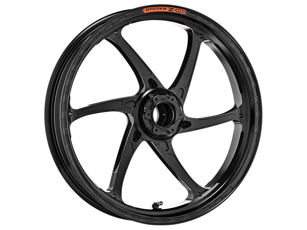OZ Racing - GASS Aluminum 6 Spoke SET - Gloss Black - Aprilia RSV4/ Tuono 1