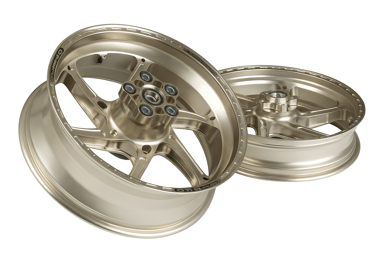 OZ Racing - GASS Aluminum 6 Spoke SET - Titanium - Honda CBR 1000RRR 1