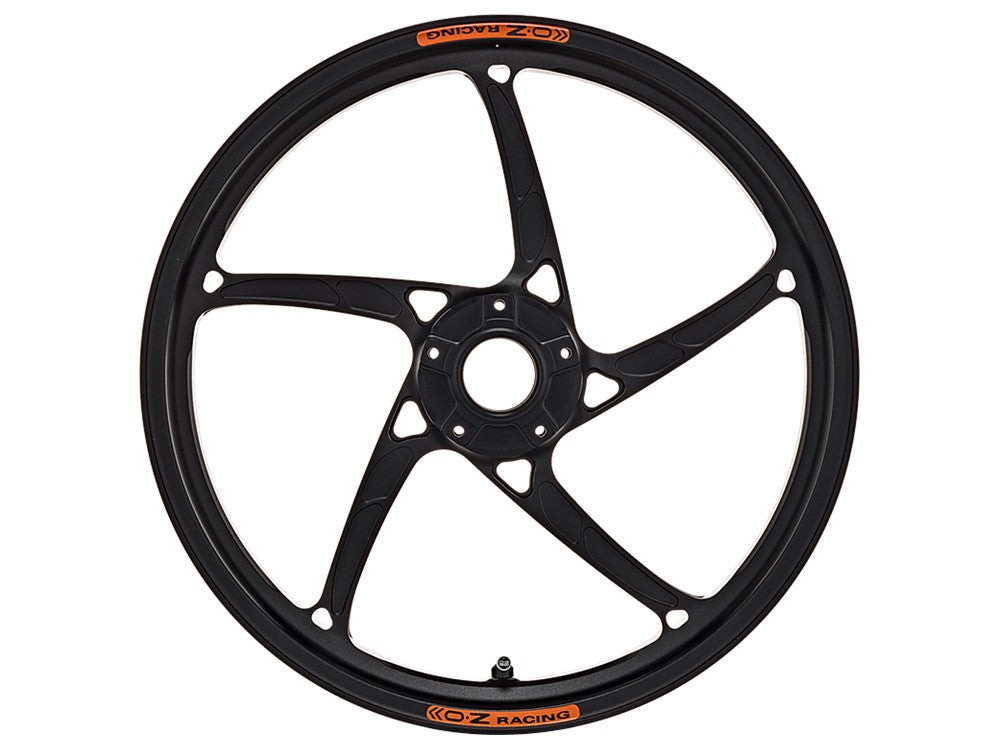 OZ Racing PIEGA R Aluminum 5 Spoke Wheel Set - Matte Black - DUCATI V4 2025 Track Use Only 1
