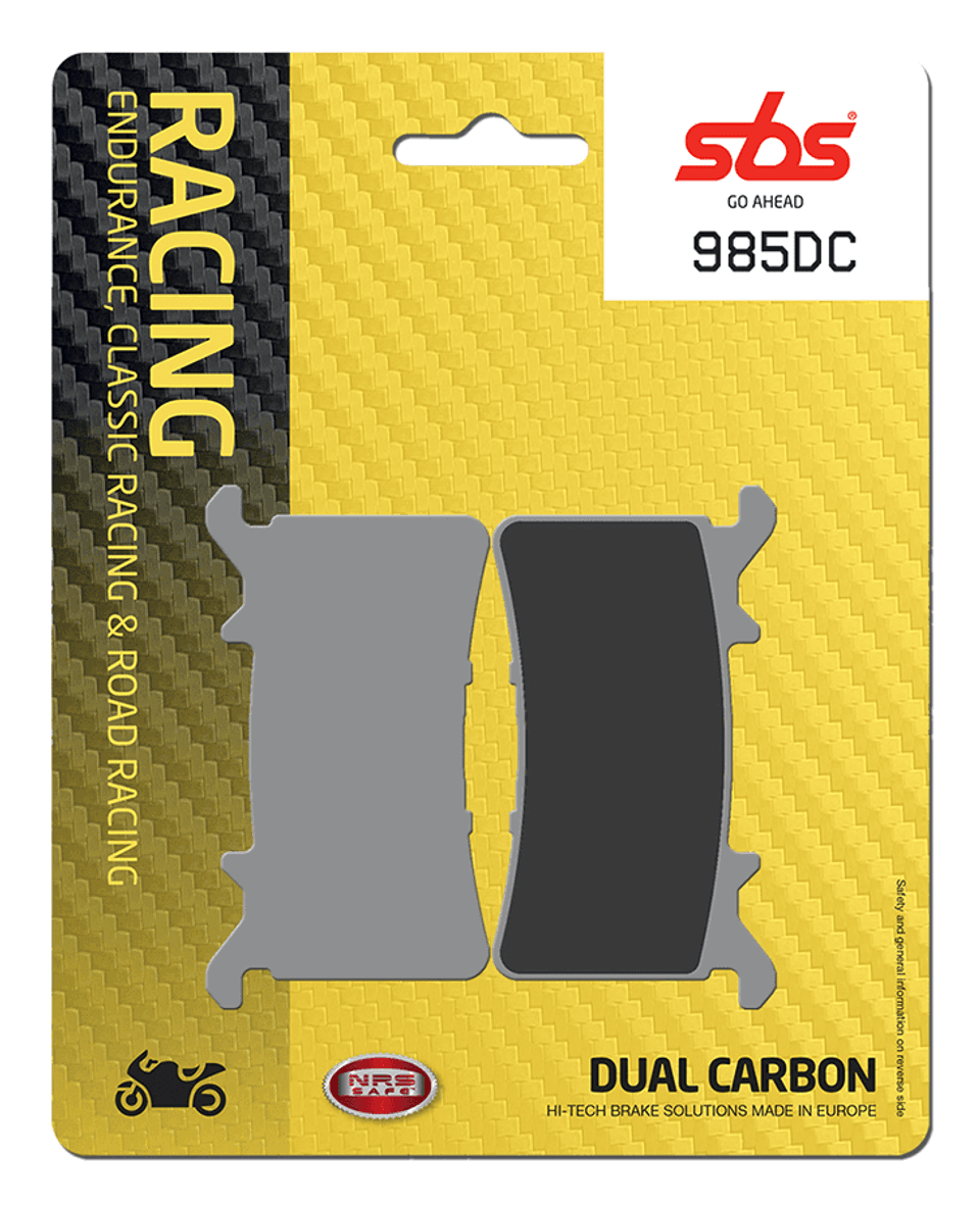 SBS Dual Carbon "Racing" Brake Pads 985 DC (Nissin caliper) - Front (2/PC) 1