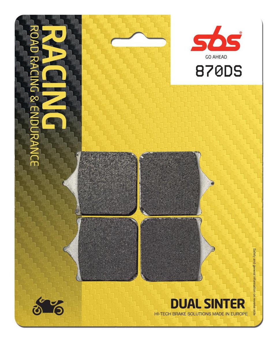 SBS Dual Sinter "Racing" Brake Pads 870 DS - Front (2/pc) 1